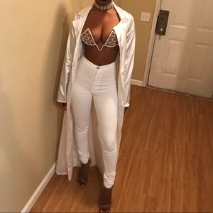 satin duster cardigan